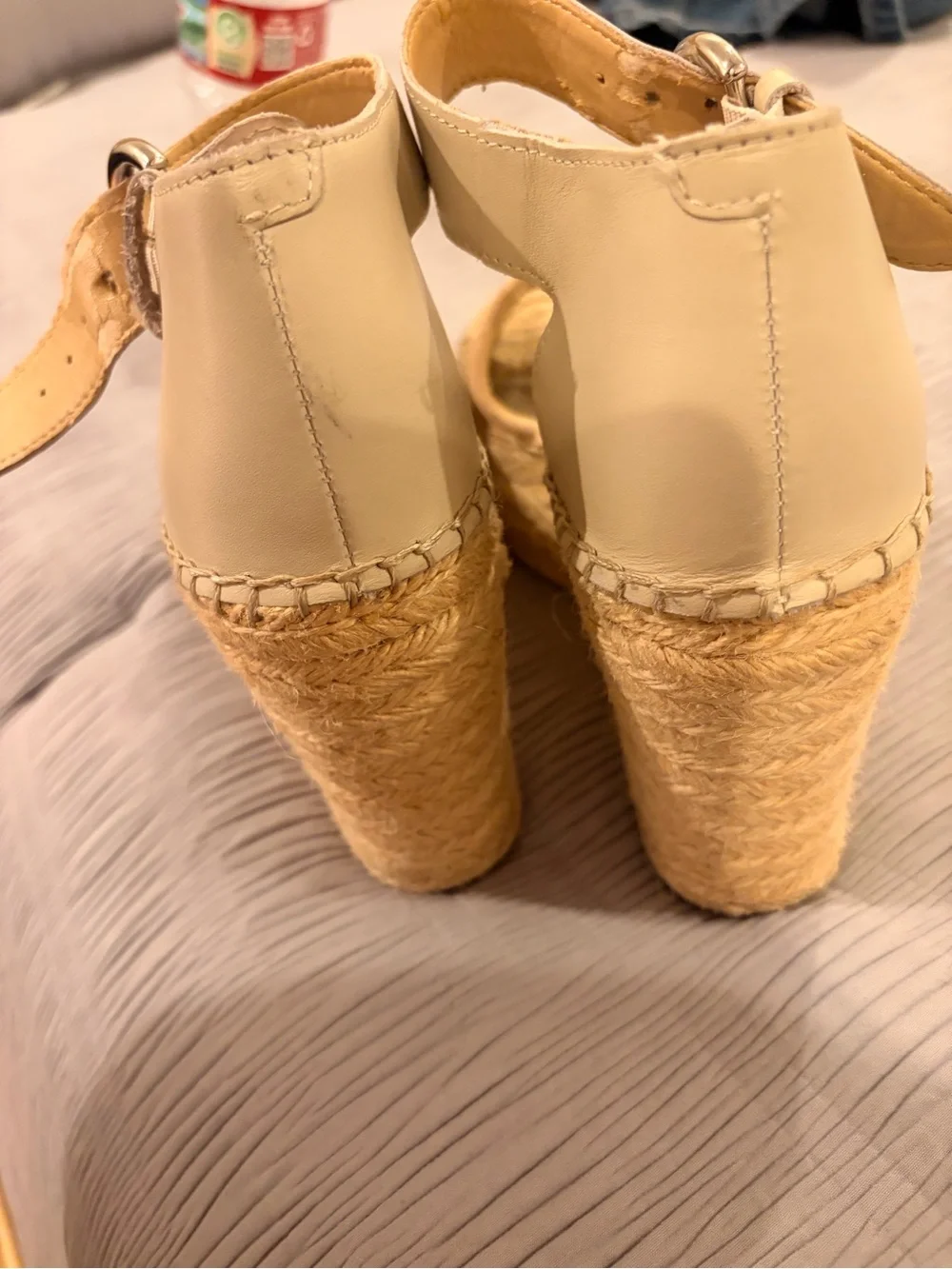 Marc fisher platform Espadrille Wedge Sandals in Beige